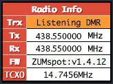 Pi-Star Radio Info TRX - Mode-specificistening Pi-Star Radio Info TRX - Mode-specific listening